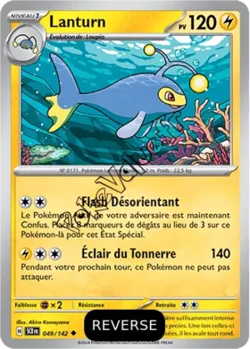 Carte Pokémon Lanturn  Reverse n°049 de la série Couronne Stellaire
