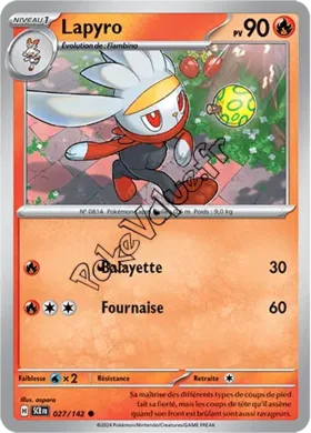 Carte Pokémon Lapyro  n°027 de la série Couronne Stellaire
