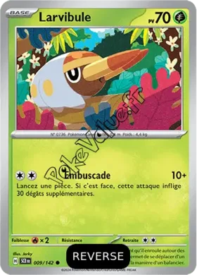 Carte Pokémon Larvibule  Reverse n°009 de la série Couronne Stellaire