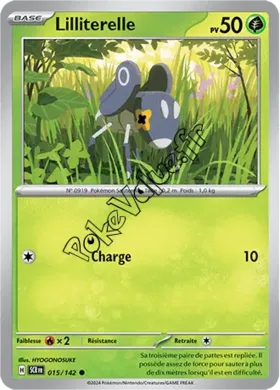 Carte Pokémon Lilliterelle  n°015 de la série Couronne Stellaire