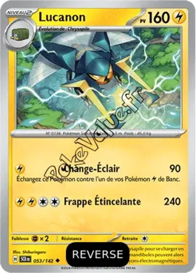Carte Pokémon Lucanon  Reverse n°053 de la série Couronne Stellaire