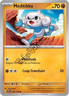 Carte Pokémon Méditikka  n°078 de la série Couronne Stellaire