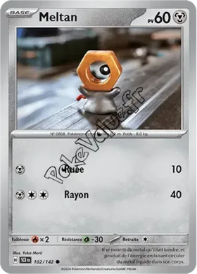 Carte Pokémon Meltan  n°102 de la série Couronne Stellaire