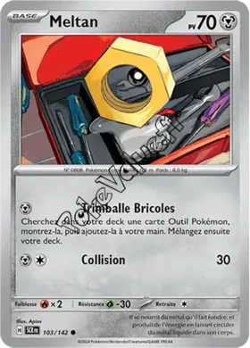 Carte Pokémon Meltan  n°103 de la série Couronne Stellaire