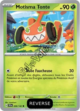 Carte Pokémon Motisma Tonte  Reverse n°008 de la série Couronne Stellaire
