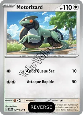 Carte Pokémon Motorizard  Reverse n°127 de la série Couronne Stellaire