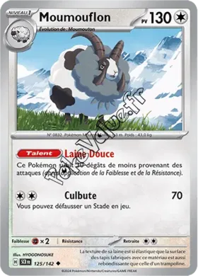 Carte Pokémon Moumouflon  n°125 de la série Couronne Stellaire