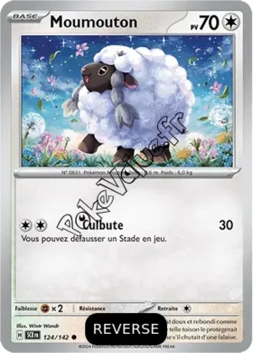 Carte Pokémon Moumouton  Reverse n°124 de la série Couronne Stellaire
