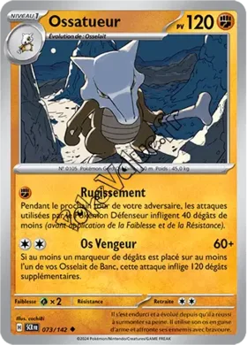 Carte Pokémon Ossatueur  n°073 de la série Couronne Stellaire
