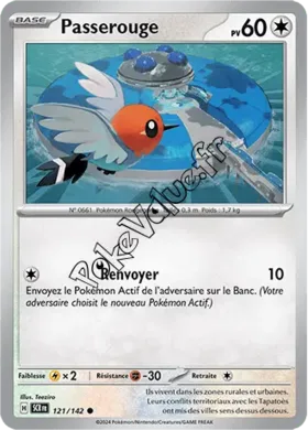 Carte Pokémon Passerouge  n°121 de la série Couronne Stellaire