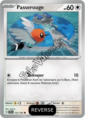 Carte Pokémon Passerouge  Reverse n°121 de la série Couronne Stellaire