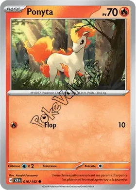 Carte Pokémon Ponyta  n°019 de la série Couronne Stellaire