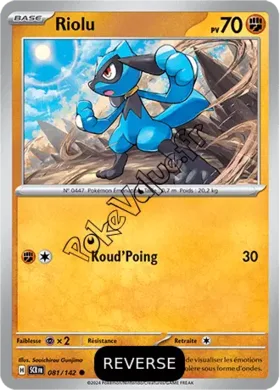 Carte Pokémon Riolu  Reverse n°081 de la série Couronne Stellaire