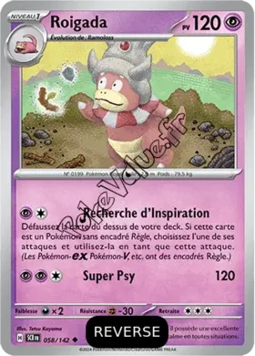 Carte Pokémon Roigada  Reverse n°058 de la série Couronne Stellaire