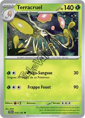 Carte Pokémon Terracruel  n°018 de la série Couronne Stellaire