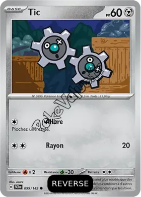 Carte Pokémon Tic  Reverse n°099 de la série Couronne Stellaire