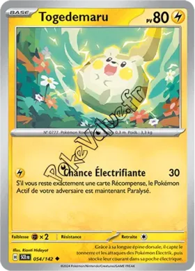 Carte Pokémon Togedemaru  n°054 de la série Couronne Stellaire