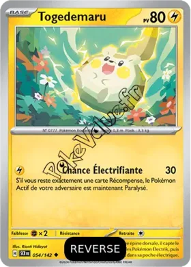 Carte Pokémon Togedemaru  Reverse n°054 de la série Couronne Stellaire