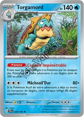 Carte Pokémon Torgamord  n°044 de la série Couronne Stellaire