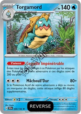 Carte Pokémon Torgamord  Reverse n°044 de la série Couronne Stellaire