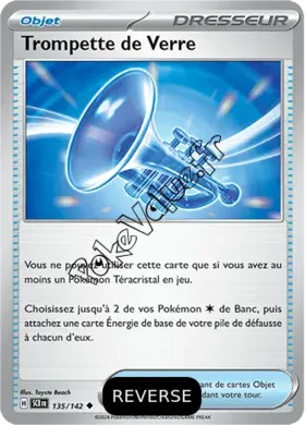 Carte Pokémon Trompette de Verre Reverse n°135 de la série Couronne Stellaire