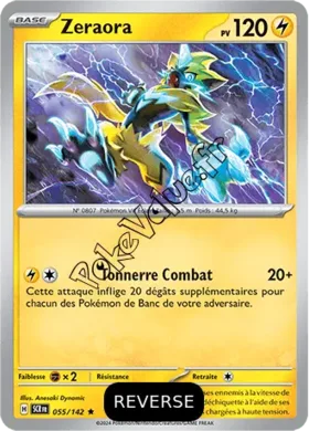 Carte Pokémon Zeraora  Reverse n°055 de la série Couronne Stellaire