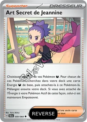Carte Pokémon Art Secret de Jeannine Reverse n°059 de la série Fable Nébuleuse