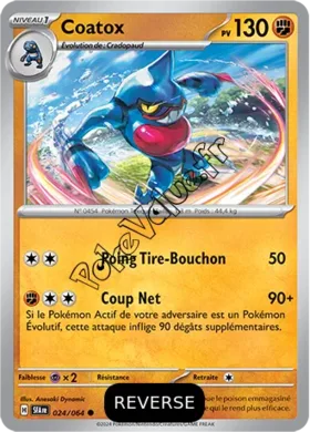 Carte Pokémon Coatox  Reverse n°024 de la série Fable Nébuleuse
