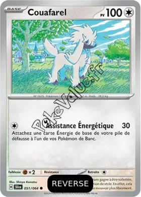 Carte Pokémon Couafarel  Reverse n°051 de la série Fable Nébuleuse