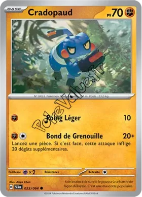 Carte Pokémon Cradopaud  n°023 de la série Fable Nébuleuse