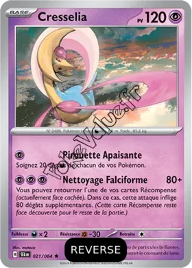 Carte Pokémon Cresselia  Reverse n°021 de la série Fable Nébuleuse