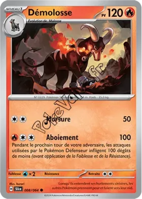 Carte Pokémon Démolosse  n°008 de la série Fable Nébuleuse