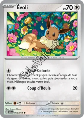 Carte Pokémon Évoli  n°050 de la série Fable Nébuleuse