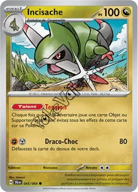 Carte Pokémon Incisache  n°045 de la série Fable Nébuleuse