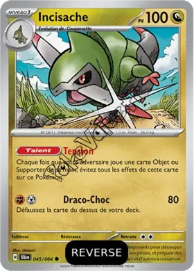 Carte Pokémon Incisache  Reverse n°045 de la série Fable Nébuleuse