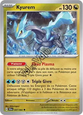 Carte Pokémon Kyurem  n°047 de la série Fable Nébuleuse