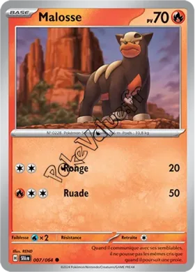 Carte Pokémon Malosse  n°007 de la série Fable Nébuleuse