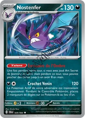Carte Pokémon Nostenfer  n°029 de la série Fable Nébuleuse