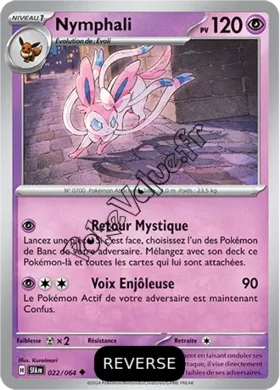 Carte Pokémon Nymphali  Reverse n°022 de la série Fable Nébuleuse