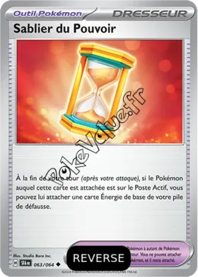 Carte Pokémon Sablier du Pouvoir Reverse n°063 de la série Fable Nébuleuse