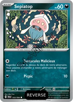 Carte Pokémon Sepiatop  Reverse n°033 de la série Fable Nébuleuse
