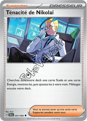 Carte Pokémon Ténacité de Nikolaï n°057 de la série Fable Nébuleuse