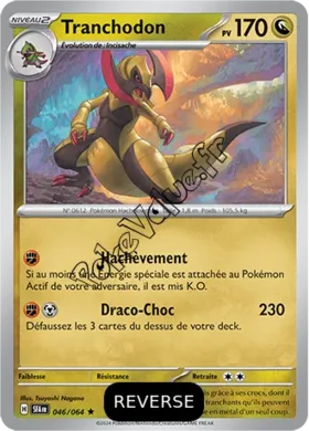 Carte Pokémon Tranchodon  Reverse n°046 de la série Fable Nébuleuse
