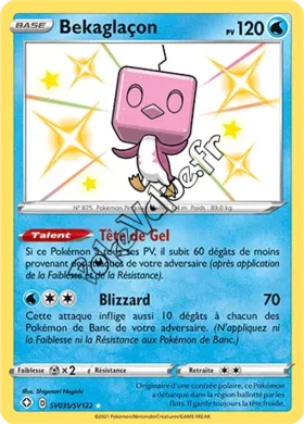 Carte Pokémon Bekaglaçon n°SV35 de la série Déstinées Radieuses