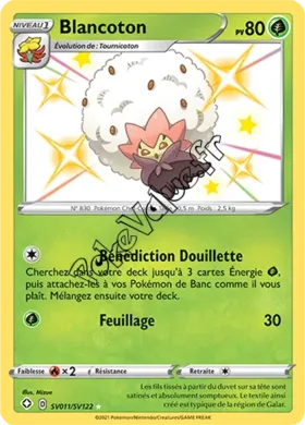 Carte Pokémon Blancoton n°SV11 de la série Déstinées Radieuses