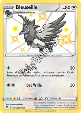 Carte Pokémon Bleuseille n°SV102 de la série Déstinées Radieuses