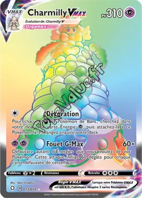Carte Pokémon Charmilly VMAX  n°73 de la série Déstinées Radieuses