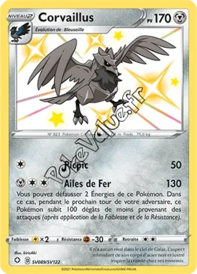 Carte Pokémon Corvaillus n°SV89 de la série Déstinées Radieuses