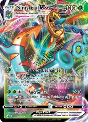 Carte Pokémon Sinistrail VMAX  n°10 de la série Déstinées Radieuses
