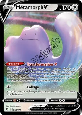 Carte Pokémon Ditto V  n°50 de la série Déstinées Radieuses